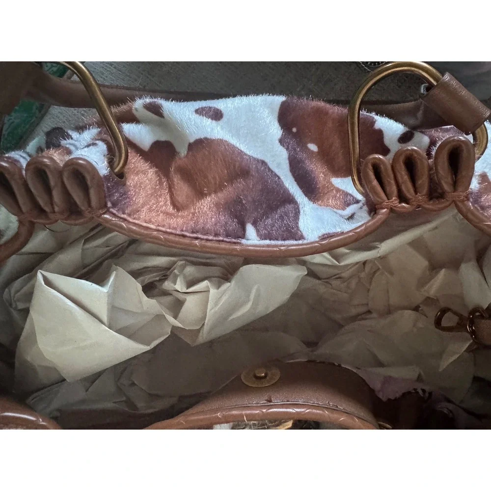 Viral Juicy Couture‎ Cow Light Brown Satchel Shoulder Bag NWT